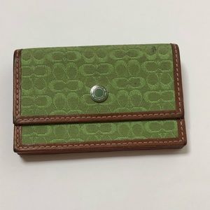 Authentic Coach mini credit card wallet